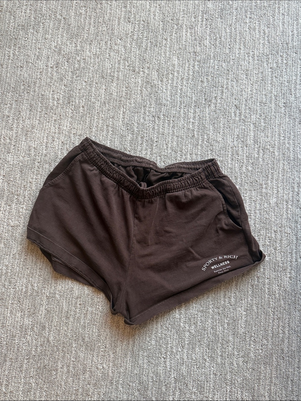 Sporty & Rich Women's Brown Wellness Athletic Shorts